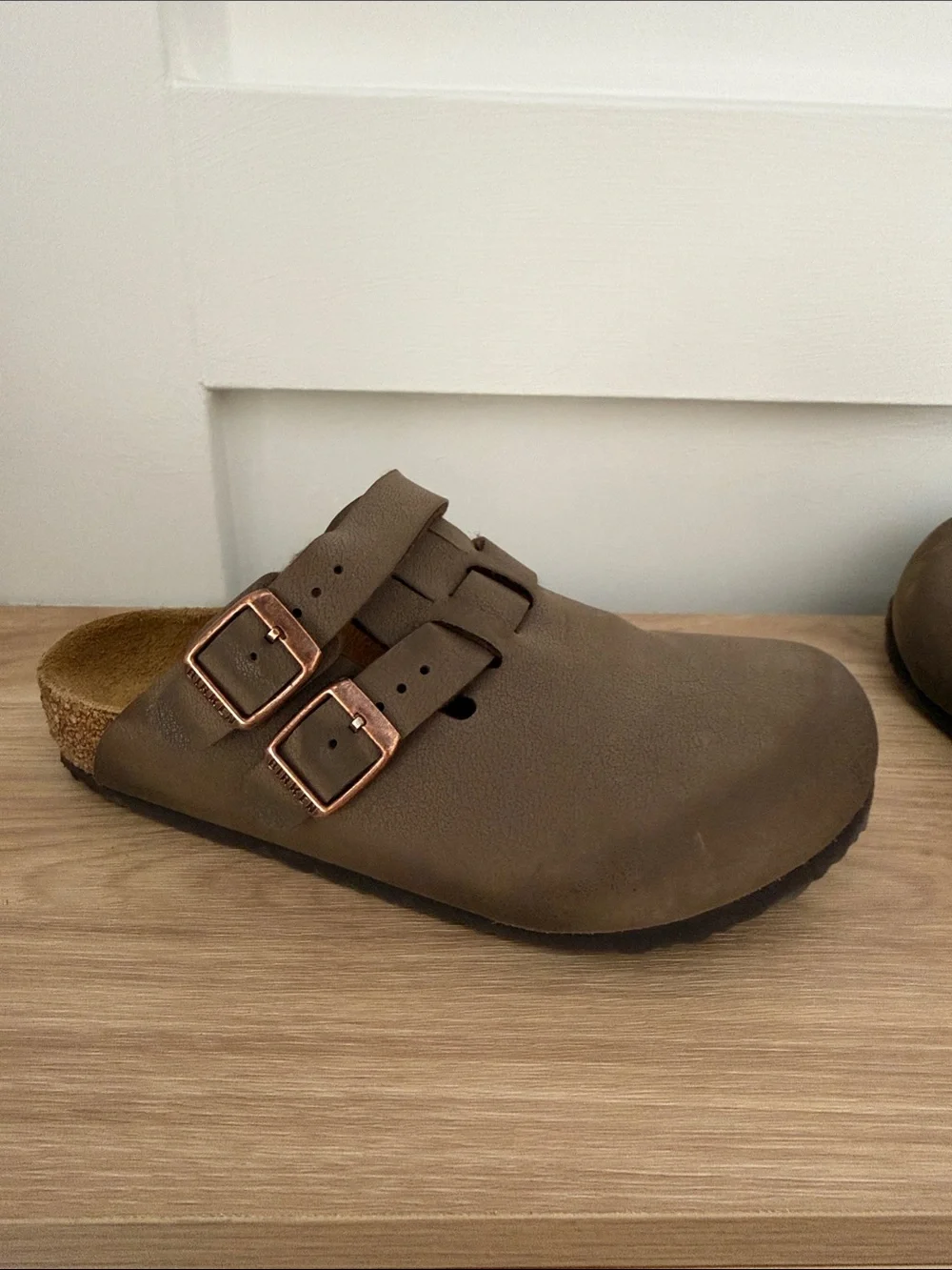 Birkenstock Kids Brown Double-Buckle Clog Sandals